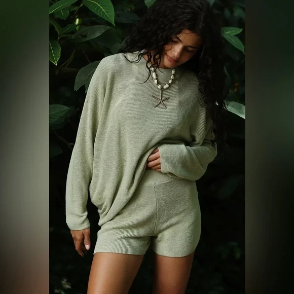 Free People Beach Malibu Solid Surf in Green Haze, Size XL - Picture 1 of 5